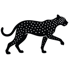 Funny Cheetah Vector Illustration, Cartoon Clipart, and Line Art Design on White Background, Funny cheetah vector illustration, cartoon clipart, and line art design on white background.