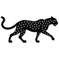 Funny Cheetah Vector Illustration, Cartoon Clipart, and Line Art Design on White Background, Funny cheetah vector illustration, cartoon clipart, and line art design on white background.