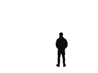 Obraz premium Isolated Silhouette of Man