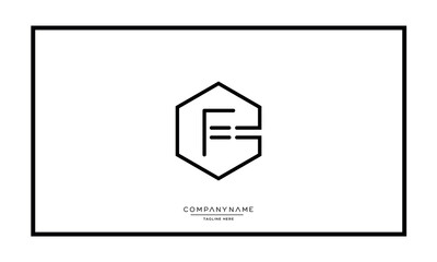 F or FF Alphabet letters logo vector icon