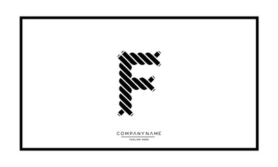 F or FF Alphabet letters logo vector icon