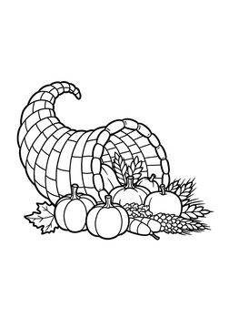 Naklejki cornucopia sketch 