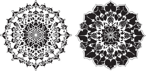 Black and white lace pattern