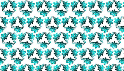 seamless illustration florals pattern transparent background