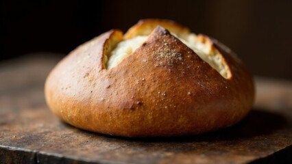 freshly baked loaf of bread with a crispy crust