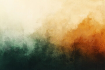 Abstract artwork featuring a gradient from light yellow to dark green, resembling atmospheric depth and artistic expression.