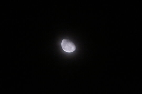 moon in the night sky - Powered by Adobe