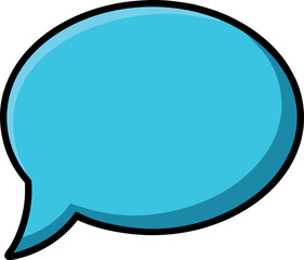 Vibrant Cartoon Speech Bubble: Colorful Minimalist Vector Illustration with a Modern Aesthetic, Ideal for Digital Art, Communication Concepts, Dialogue, and Creative Design Projects