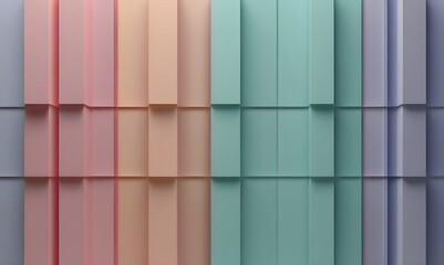 Obraz premium 3D blocks pattern in pastel multi colored background | square shaped blocks pattern wall background