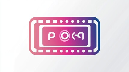 POCS Film Reel Logo Design: Gradient Purple Pink