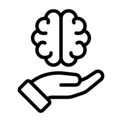 Psychiatric Care Vector Line Icon Design