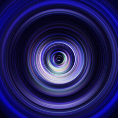Colorful radial motion effect. Abstract rounded background. Color curves and sphere.