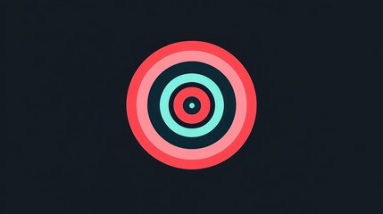 target on black background