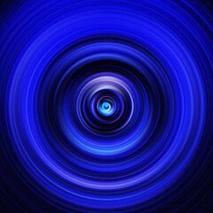 Colorful radial motion effect. Abstract rounded background. Color curves and sphere.