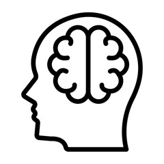 Neuropsychology Vector Line Icon Design