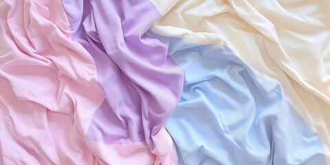Obraz premium Pastel Fabric Textures, Variety of Colors