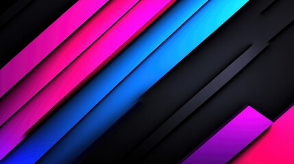 Obraz premium A colorful background with pink, blue and purple stripes. The background is black and white. The stripes are in different colors and are arranged in a way that creates a sense of movement