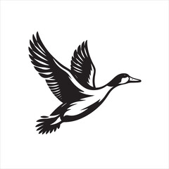Obraz premium vector duck flying, sitting and howling