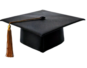 Bachelorhut isoliert auf weißen Hintergrund, Freisteller 