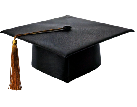 Bachelorhut isoliert auf weißen Hintergrund, Freisteller 