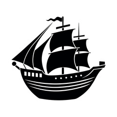 Innovative Ship Silhouette Vector Creations