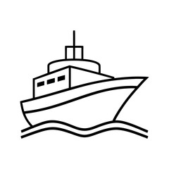 Obraz premium High Quality Ship Line Art Vector for Print Designs