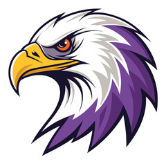 Set of Five Stylized Eagle Logos with Star Emblems