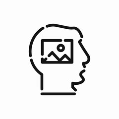 creative mind thinking icon vector sign