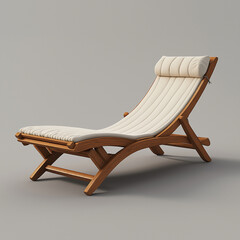 Patio lounger Isolated on white Background