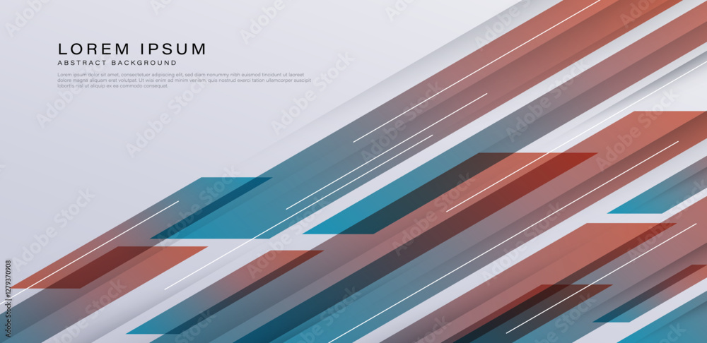 Wall mural abstract banner background with geometric design elements. modern gradient diagonal geometric shapes
