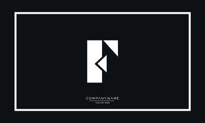 F, FF Alphabet letters logo vector icon