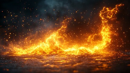 Burning flames and lava waves high resolution hd Photo