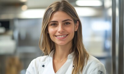 portrait of Dietitian and Nutritionist, who Plan and conduct food service or nutritional programs to assist in the promotion of health and control of