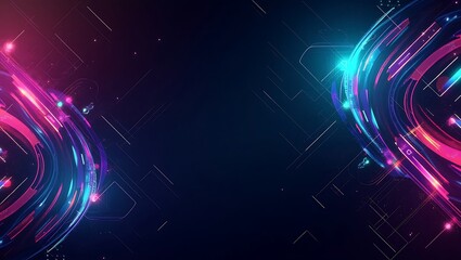 Fototapeta premium Abstract colorful futuristic gaming background. Generative Ai.