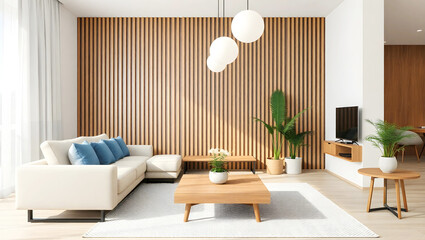 modern living room with fireplace