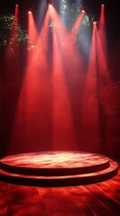 Cinematic stage with modern lighting effects high resolution picture