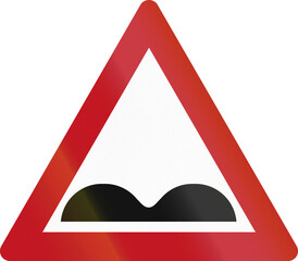 Israel warning road sign - uneven surface © jojoo64