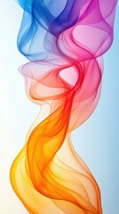 Fototapeta premium Colorful swirling smoke forming abstract patterns in fluid motion against a soft backdrop