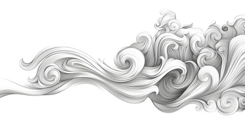 Fototapeta premium White background with a wave pattern. The wave pattern is very detailed and has a lot of detail