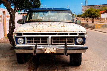 Old vintage car on the streets of South America.
A classic sight on the streets of the Caribbean islands.