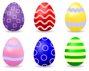Easter Egg element, decorative card or invitation design graphics, Gradient colour style design