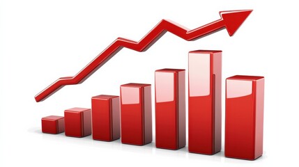 Rising Graph Illustrating Growth Trends in Business and Market Performance Analytics