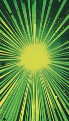 Obraz premium A Green Bursting Radial Design Featuring Varying Shades of Green
