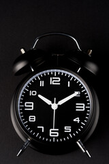 Black classic desktop alarm clock	