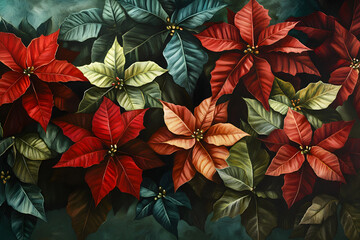 Vibrant Poinsettias: A Festive Celebration of Natural Elegance