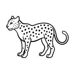 Chic Leopard Line Art Vector for Marketing Materials