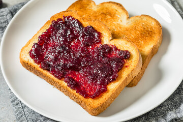 Sweet Healthy Blueberry Jelly and Toast