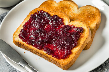 Sweet Healthy Blueberry Jelly and Toast