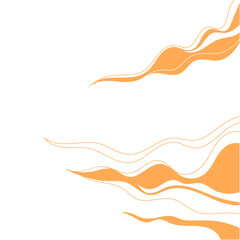 Orange Wave Lines