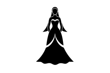 bride wedding icon silhouette
